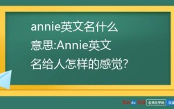 Annie用英文怎样读？（安妮英文含义）