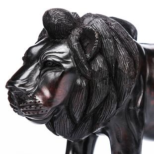 非洲黑木雕，雄狮，能否放客厅？-图1