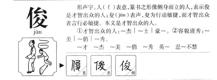 俊字在汉字里的意思是什么？（俊的意思和含义是什么）-图1