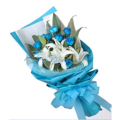 蓝色妖姬送给女的朋友要送几朵?代表什么意思？（送花朵数的含义百合）-图2