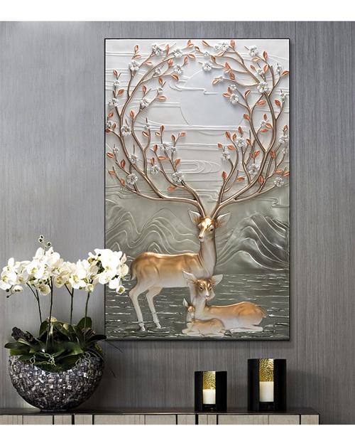 鹿和树的画寓意什么？（客厅壁画鹿画的含义）-图1